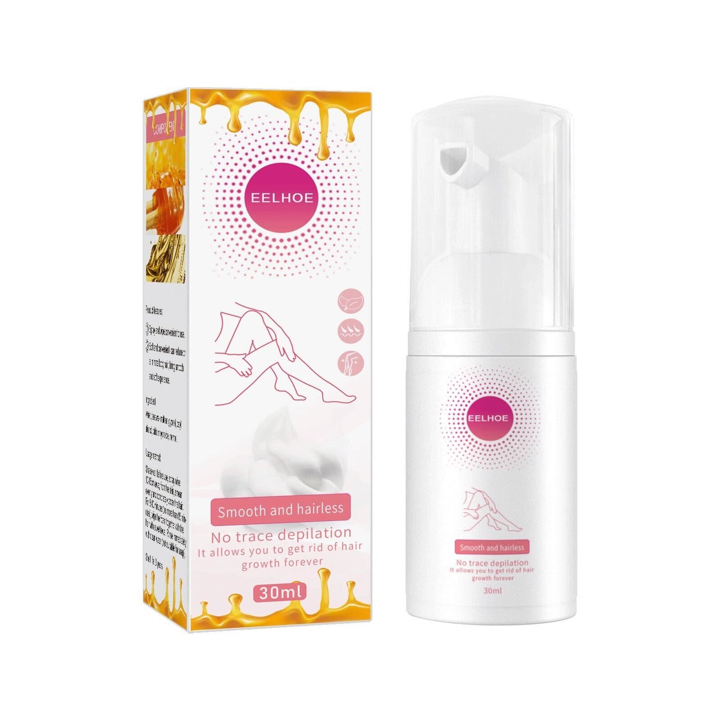 Softee™ beeswax hair removal mousse