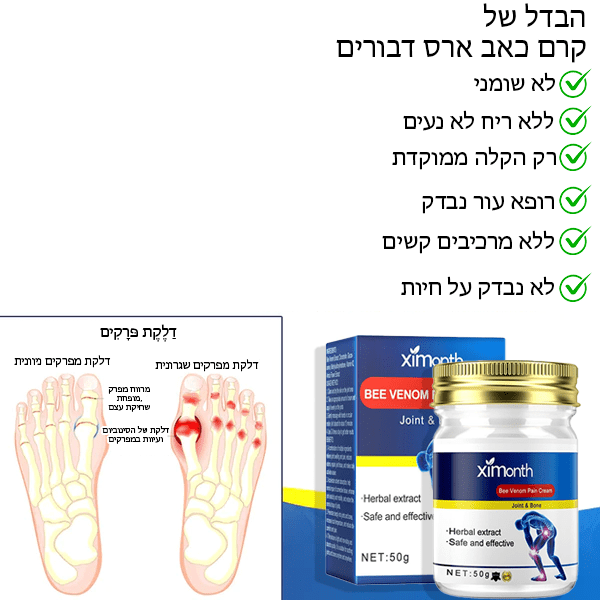 JointBuzz™ ניו זילנד קרם מתקדם לטיפול במפרקים ובעצם