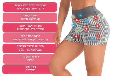 מכנסיים קצרים להרמת יונים ועיצוב של DreamFit™