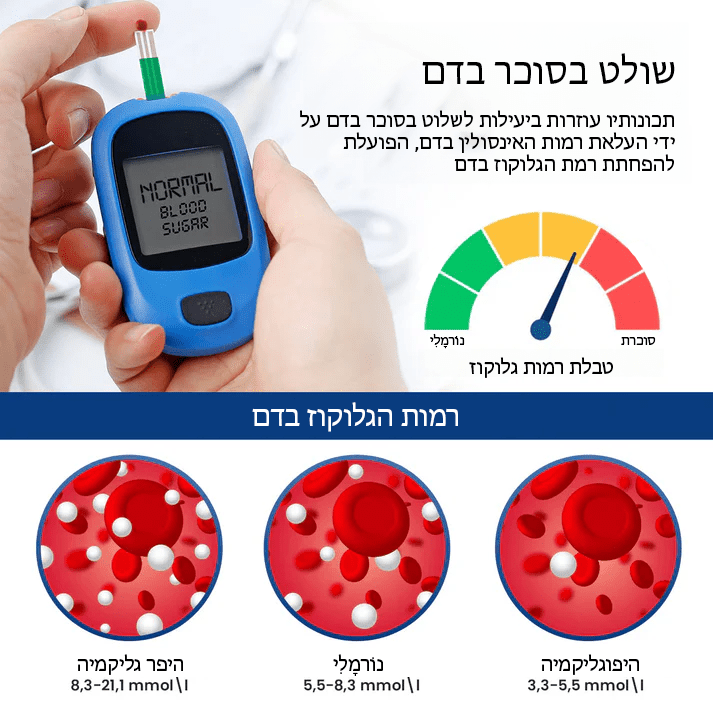 תיקון בקרת סוכר בדם GlucoCare™