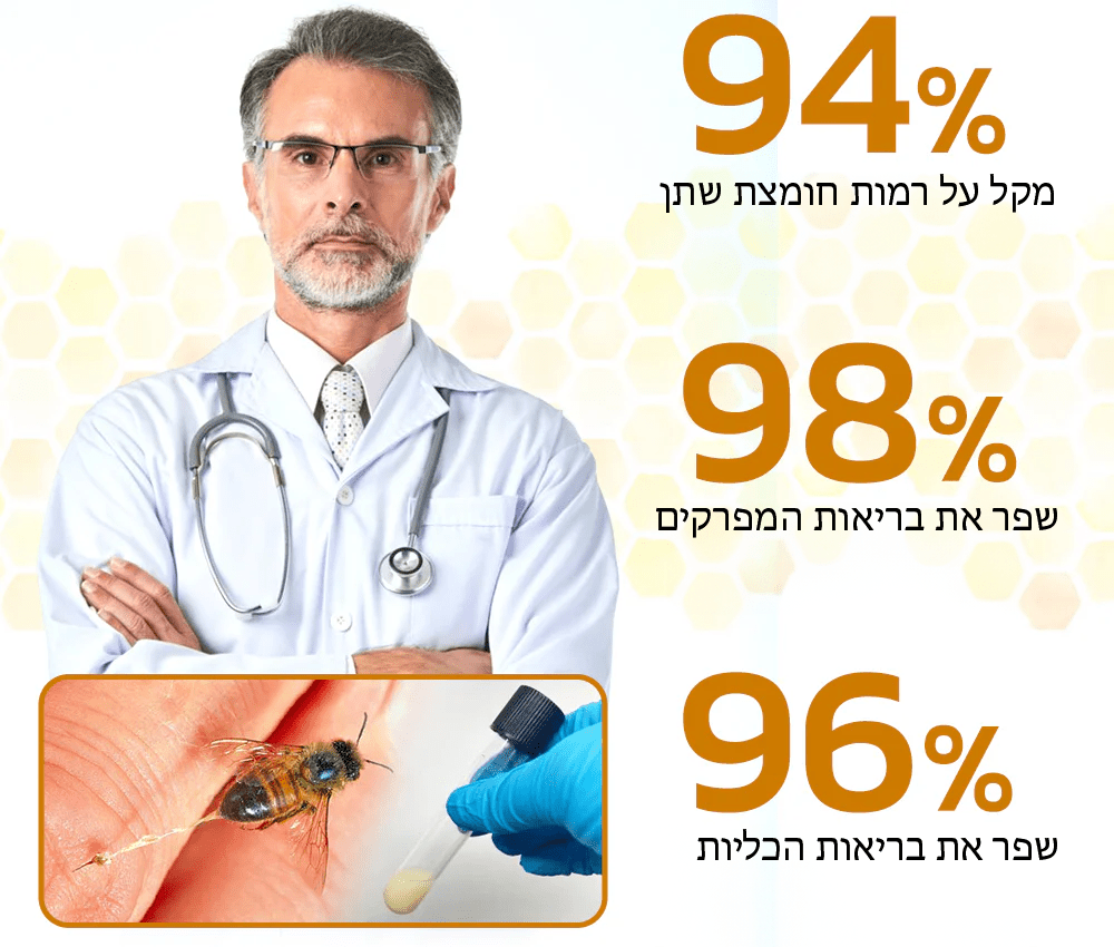 HyperBee™ קרם אנטי זיהום היפראוריצמיה ארס דבורים